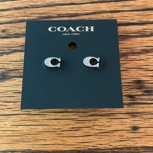 Coach rhinestone earrings